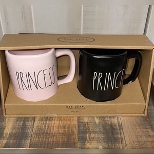 Rae Dunn Prince Princess Mugs